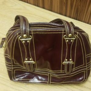 8x11 brown and gold purse